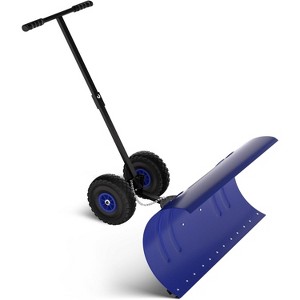 Heavy Duty Snow Shovel for Driveways and Walkways – Durable Metal Blade, Comfortable Handle, Ideal for Clearing Snow in Yards and Gardens - 1 of 4