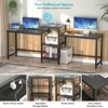 Aheaplus 2 Person Home Office Desk with USB Charging Port and Power Outlet - image 2 of 4