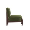 Christopher Knight Home Anna Modern Rubberwood Boucle Upholstered Accent Chair Green - 4 of 4