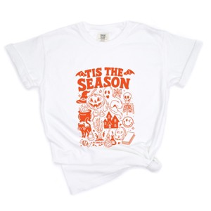 S.W.Smiley Tis The Season Halloween - Women's Garment Dyed Graphic T-Shirt - 1 of 4