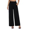 Women's Wide Leg Pants Casual Palazzo High Waist Solid Color Formal Pants Trousers with Pockets - 2 of 4