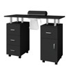 Manicure Table Nail Desk for Nail Tech, Nail Table Station with Dust Collector, Beauty Salon Workstation with Locking Castors & Wrist Cushion - 2 of 4