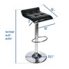 ELECWISH Set of 2 Barstool, Adjustable Swivel Bar Stools with PU Leather and Chrome Base, Gaslift Pub Counter Chairs - 2 of 4