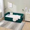 GDFStudio Milton Modern Wood and Velvet Twin Size Daybed - 2 of 4