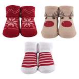 Hudson Baby Infant Unisex Socks Boxed Giftset, Reindeer, One Size