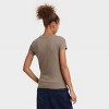 Women's Short Sleeve Slim Fit Ribbed T-shirt - A New Day™ : Target