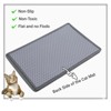 Angel Sar 21x14 Inch Cat Litter Mat, Double Layer Litter Trapping Mat with MiLi Shape Holes, Urine Waterproof, Easy Clean, Non-Slip, Grey - 4 of 4