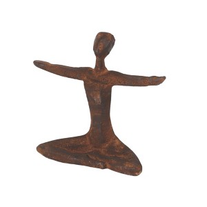 VIP Metal 8.66 in. Red Seated Lotus Tabletop Fig - 1 of 1