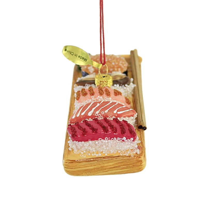 Cody Foster 2.0 Inch Deluxe Sushi Board Food Ornament Raw Fish Wasabi Tree Ornaments, 2 of 4