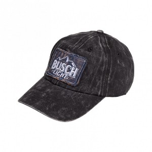 Adult Busch Light Logo Mineral Wash Grey Colorway Adjustable Hat - 1 of 4