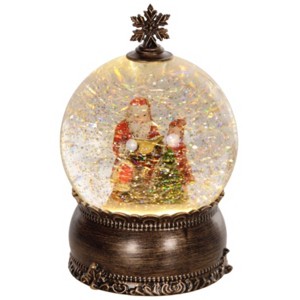TopComfy Decorative Holiday Scene Props Christmas Crystal Ball Decorative Ornament Table Decorative for Home Table Holiday, White, 4.7"*4.7"*7.3" - 1 of 4
