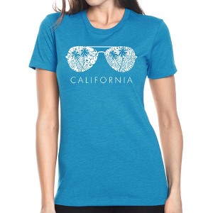 LA Pop Art Women's Premium Blend Word Art T-shirt - California Shades - 1 of 4
