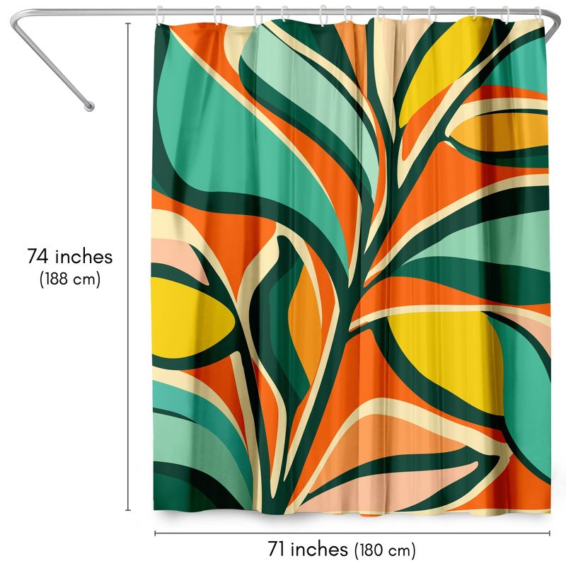 Americanflat 71" x 74" Shower Curtain Style 5 by Modern Tropical, 3 of 7