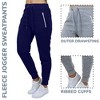 Blue Ice Women's Loose Fit  Fleece-Lined Jogger Sweatpants With Zipper Pockets- 2 Pack - 2 of 2