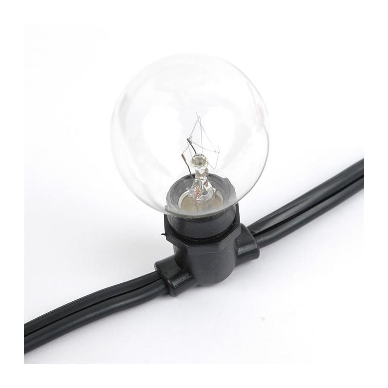 Novelty Lights Globe Outdoor String Lights with 100 Bulbs G30 Vintage Bulbs Black Wire 100 Feet, 4 of 8