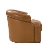 Flavio 32.75'' Wide Genuine Leather Swivel Chair | ARTFUL LIVING DESIGN - 4 of 4