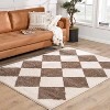 Hauteloom Arilla Brown Washable Diamond Area Rug - 2 of 4