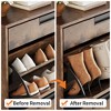 9.5''D x 24.8''W x 37.7''H Freestanding Hidden Shoe Storage Cabinet with Adjustable Shelves, Shoe Rack Cabinet with 2 Flip Drawers & 1 Top Drawer - 3 of 4