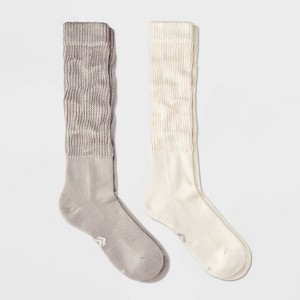 Women's Cushioned Scrunch 2pk Athletic Crew Socks - All In Motion™ 4-10 - 1 of 4