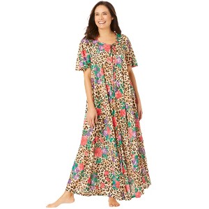 Only Necessities Plus Size Sweeping Printed Lounger - 1 of 4