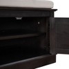 CAVINAS 42.7" Storage Ottoman Bench with 4 Doors&Removable Cushion,Multifunctional Shoe Bench Entryway Ottoman 200lbs Capacity - 4 of 4