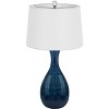 Cal Lighting Limburg 150W 3 Way Glass Table lamp with Taper Drum Fabric Shade. Priced and Sold as Pairs - 2 of 4