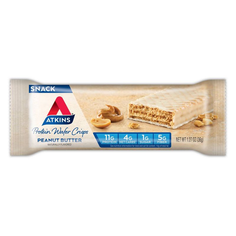 Atkins Peanut Butter Protein Wafer Crisps - 5ct/6.35oz, 3 of 8