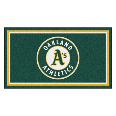 MLB Oakland Athletics 3'x5' Plush Area Rug - Green