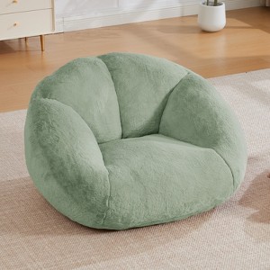 MOONMISS Faux Fur  Comfy Large Beanbag Chair with Filler,Floor Sofa, Accent Couch for Living Room Bedroom Game Room - 1 of 4