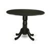 East West Furniture,Dining Table Black & Linen White - 3 of 3