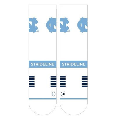 NCAA North Carolina Tar Heels Premium Knit Crew Socks - White