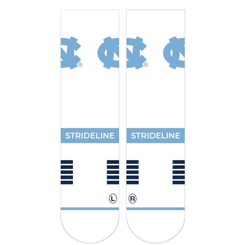 NCAA North Carolina Tar Heels Premium Knit Crew Socks - White, 3 of 5