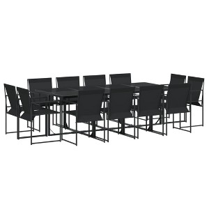 vidaXL Patio Dining Set Garden Table and Chairs Outdoor Furniture Textilene - 1 of 4