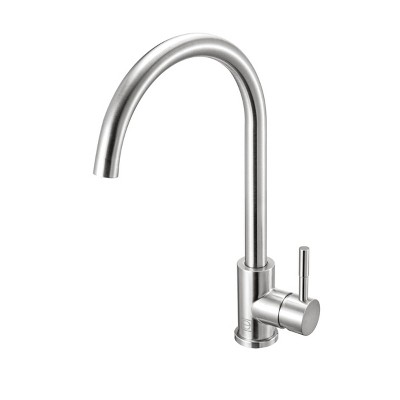 Elegant Lighting Finn Single Handle Kitchen Faucet in Brushed Nickel