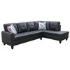 DOMETOUR Living Room Sofa Set 3Pcs(Sofa+Chaise+Ottoman) - 3 of 4