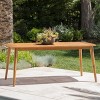 Sapphtopaz Patio Outdoor Table Patio Dining Table Acacia Wood Outdoor Dining Table Picnic Table for Garden, Lawn, Patio - 2 of 4