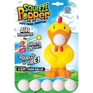Hog Wild Chicken Ball Popper Toy - Includes 4 Soft Foam Balls - Squeeze to Pop Air Powered Balls Up to 20 Feet - Party for Kids, Girls, Boys Ages 5+ - 1 of 4