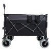 Gulches 300L XL Heavy-Duty Folding Wagon Cart, Black/Gray, 480 lbs Capacity, 9" x 4" All-Terrain Balloon Wheels - 3 of 4
