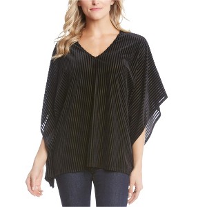 Karen Kane Womens Velvet Striped Kimono Top Blouse - 1 of 1