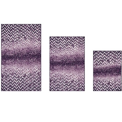 Casablanca Collection 100% Micro Polyester 3 Piece Bath Rug Set - Better Trends