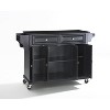 HomeStock  Full Size Granite Top Rolling Kitchen Island Storage Cart, Microwave Stand, Spice Rack, Black - 4 of 4