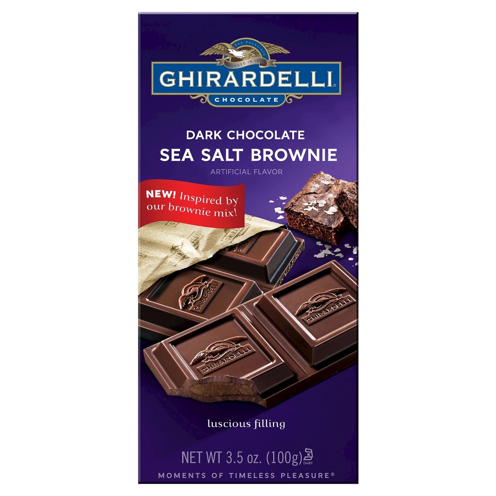 UPC 747599622380 product image for Ghirardelli Dark Chocolate Sea Salt Brownie Chocolate Bar - 3.45oz | upcitemdb.com