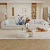 157.6" Corduroy Cloud Feather-filled Straight Sectional Sofa with Deep Seat, Double-Layer Design, Removable Cushions, No Assembly, and DIY Combination - 4 of 4