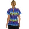 Medichic Scrubs Printed V-Neck Scrub Top - Four Pocket Fashion Scrub Top for Women, Love Collage, 2X Large - 2 of 4