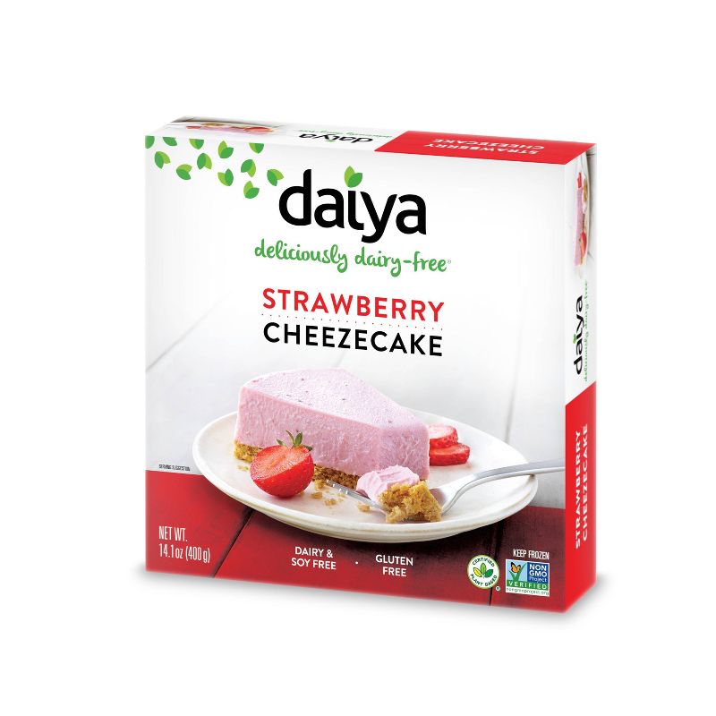 Daiya Dairy-Free Gluten Free Vegan Strawberry Frozen Cheezecake - 14.1oz, 1 of 8
