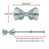 INSPIRE CHIC Men's Solid Color Pre-tied Adjustable Strap Bow Tie - 3 of 4