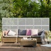 Wooakway 72"H 47"W 16"D Metal Outdoor Privacy Screen Freestanding Patio Decorative Screens - 3 of 4