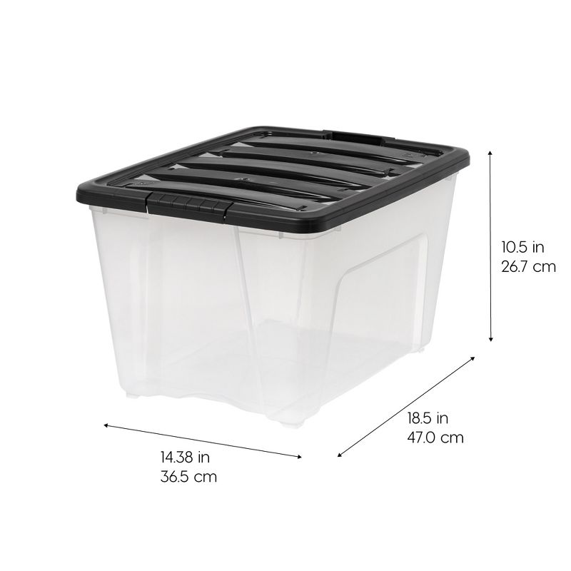 IRIS USA Plastic Storage Bins with Lids and Secure Latching Buckles, 4 of 7