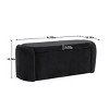 Modern Fabric Upholstered Storage Ottoman Bench with Safe Hinge,Lounge End of Bed Storage Bench,Storage Entry Bench,Storage Hassock-Cuddlewood - 4 of 4