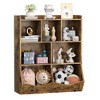Three-Tier Kids Bookshelf and Bookcase, Toy Storage Cabinet for Storage Books and Toys, Multi Shelf with Cubby Cabinet - 4 of 4